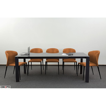 Комплект Concepto стол MATT GREY GLASS + стулья ARTHUR (кожа)(любой)