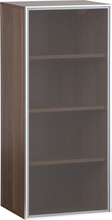 Шкаф навесной вертикальный со стеклянными дверями Vox Inbox орех