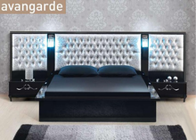 Кровать с прикроватными тумбами Ву Веlla Avangarde 160x200 черный глянец
