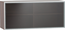 Шкаф навесной горизонтальный со стеклянными дверями Vox Inbox орех