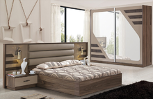 Кровать с прикроватными тумбами Ву Веlla Ideal 160x200 какао/дуб сонома