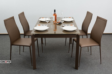 Комплект Concepto стол GLOSS MOKA GLASS + стулья NICETY